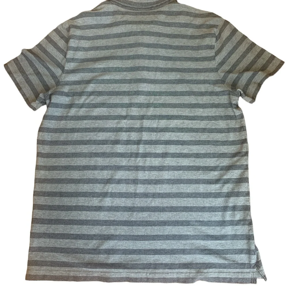 Banana Republic Men’s Cotton Striped Short Sleeve Performance Polo Shirt Blue XL